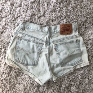 Levi’s distressed jean shorts